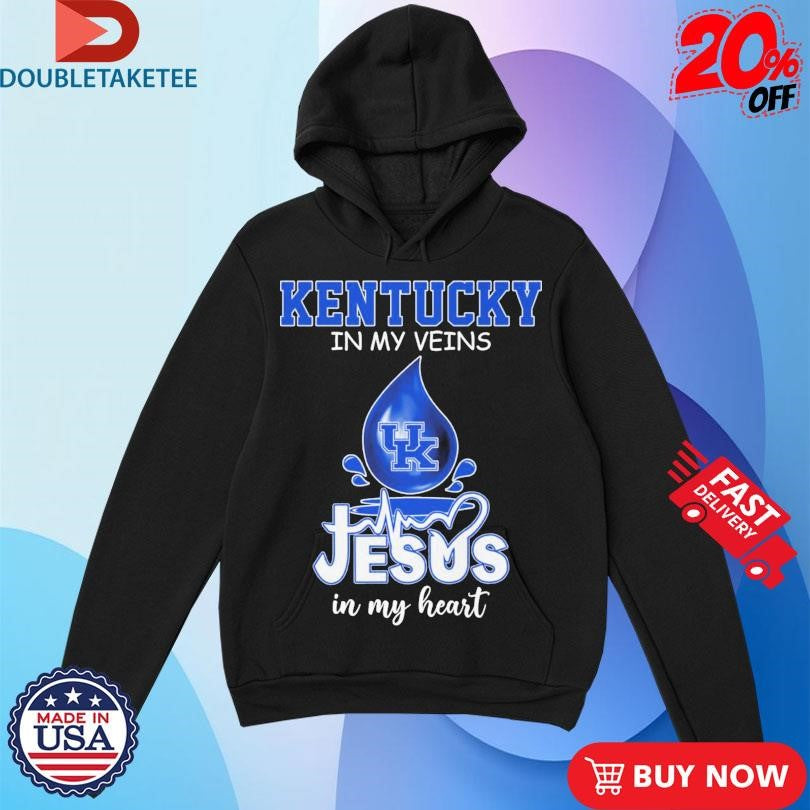 Official Kentucky Wildcats In My Veins Jesus In My Heart Shirts
