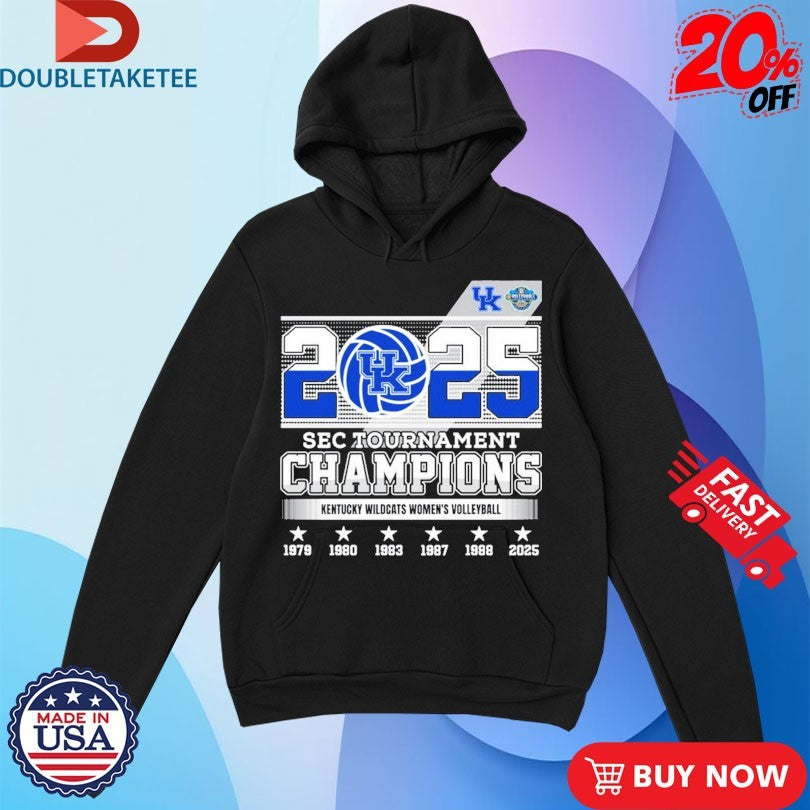 Official Kentucky Wildcats Women’s Volleyball SEC Tournament Champions 2025 Shirts