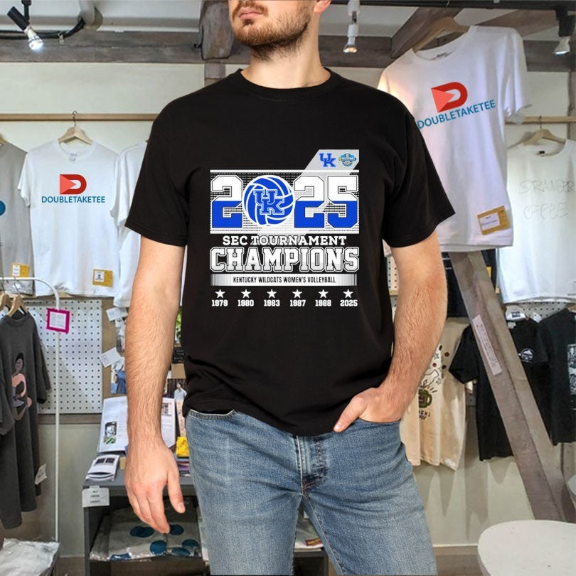 Official Kentucky Wildcats Women’s Volleyball SEC Tournament Champions 2025 Shirts