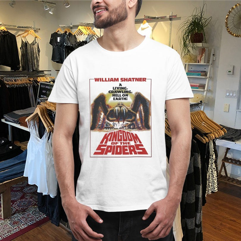 Official Kingdom Of Spiders William Shatner A Living Crawling Hell On Earth Shirts