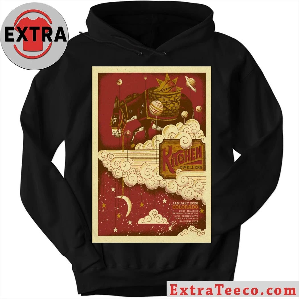 Official Kitchen Dwellers January 2026 Colorado Shows Poster Shirt