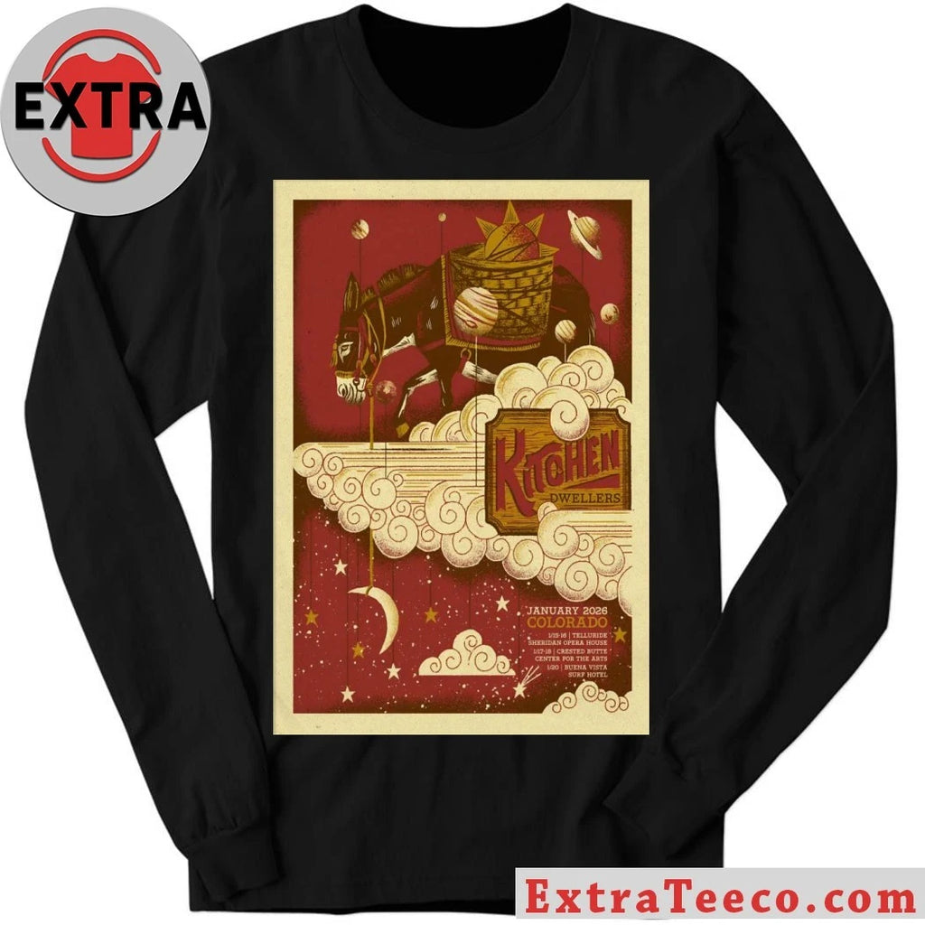 Official Kitchen Dwellers January 2026 Colorado Shows Poster Shirt
