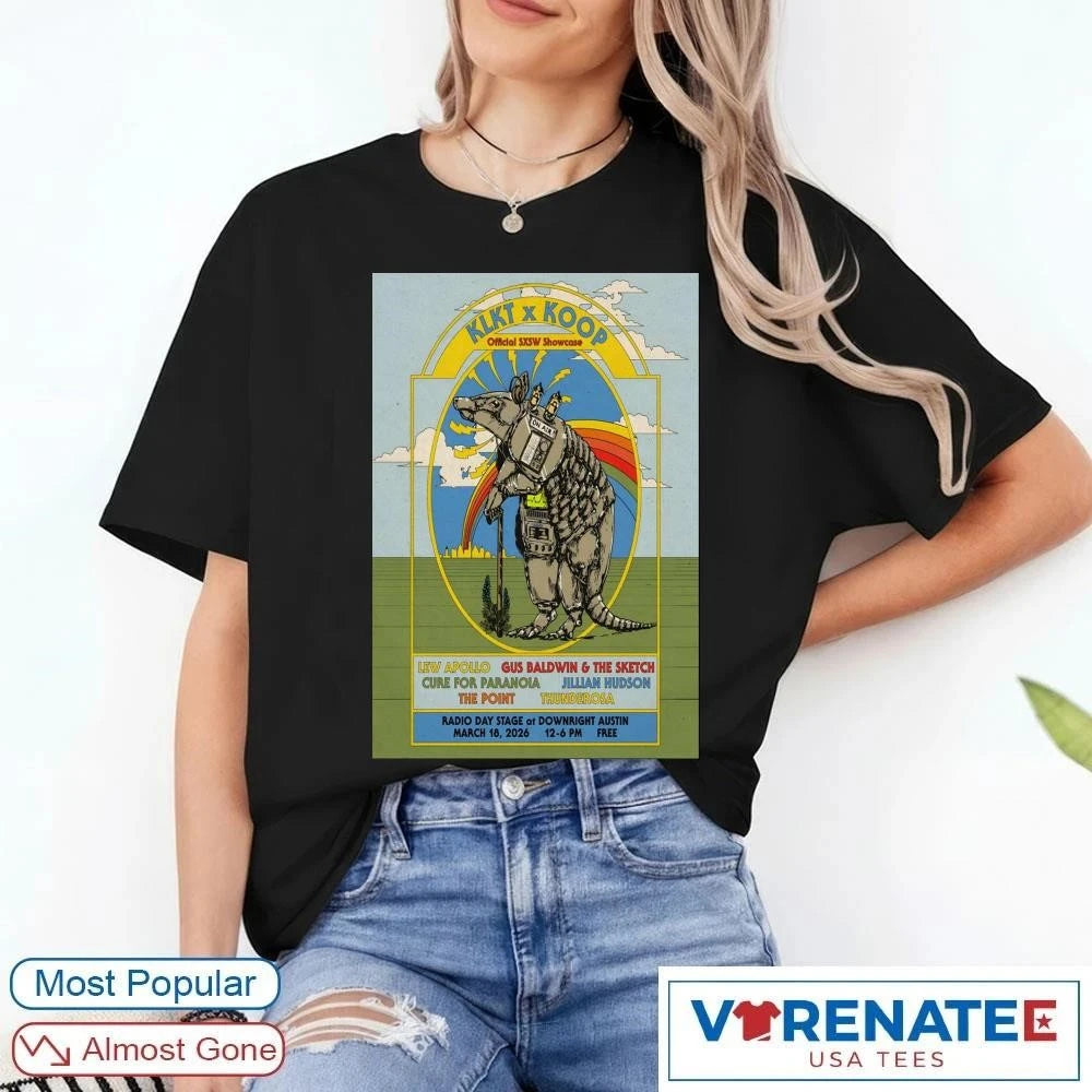Official Klkt X Koop March 18 2026 Austin TX Radio Day Stage At Downright Austin  Poster T-Shirt