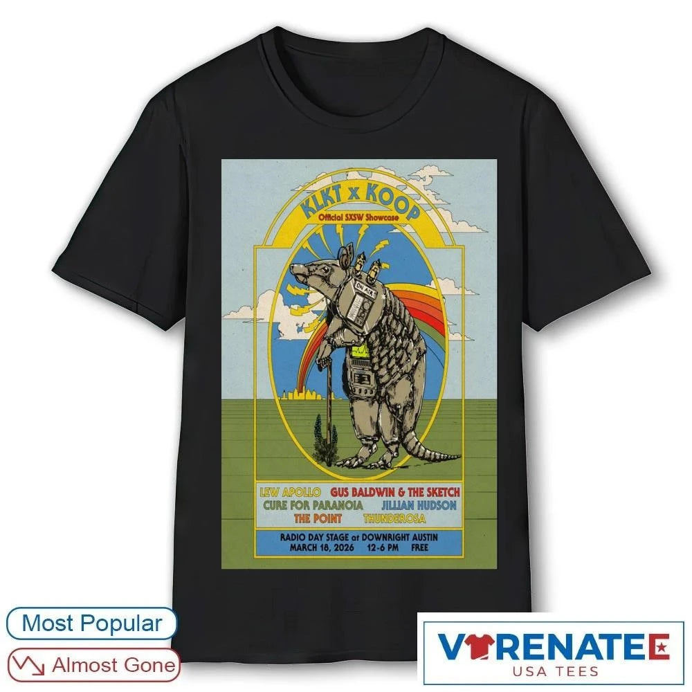 Official Klkt X Koop March 18 2026 Austin TX Radio Day Stage At Downright Austin  Poster T-Shirt