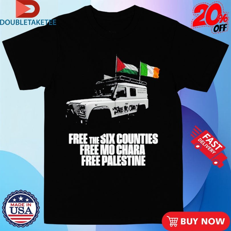Official Kneecap Free The Six Counties Free Mo Chara Free Palestine Flags Shirts