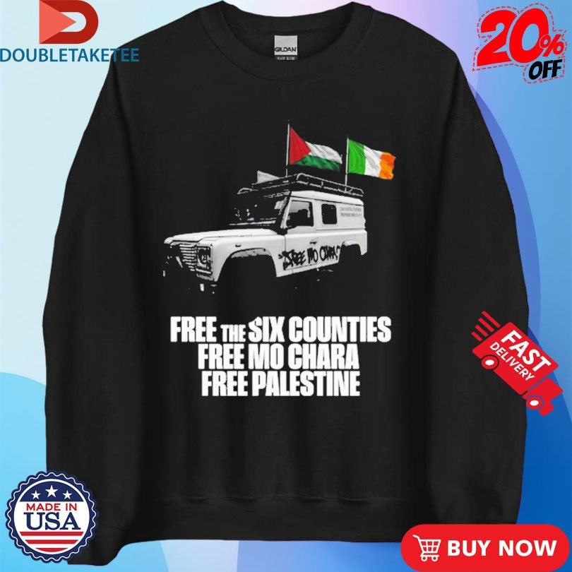 Official Kneecap Free The Six Counties Free Mo Chara Free Palestine Flags Shirts