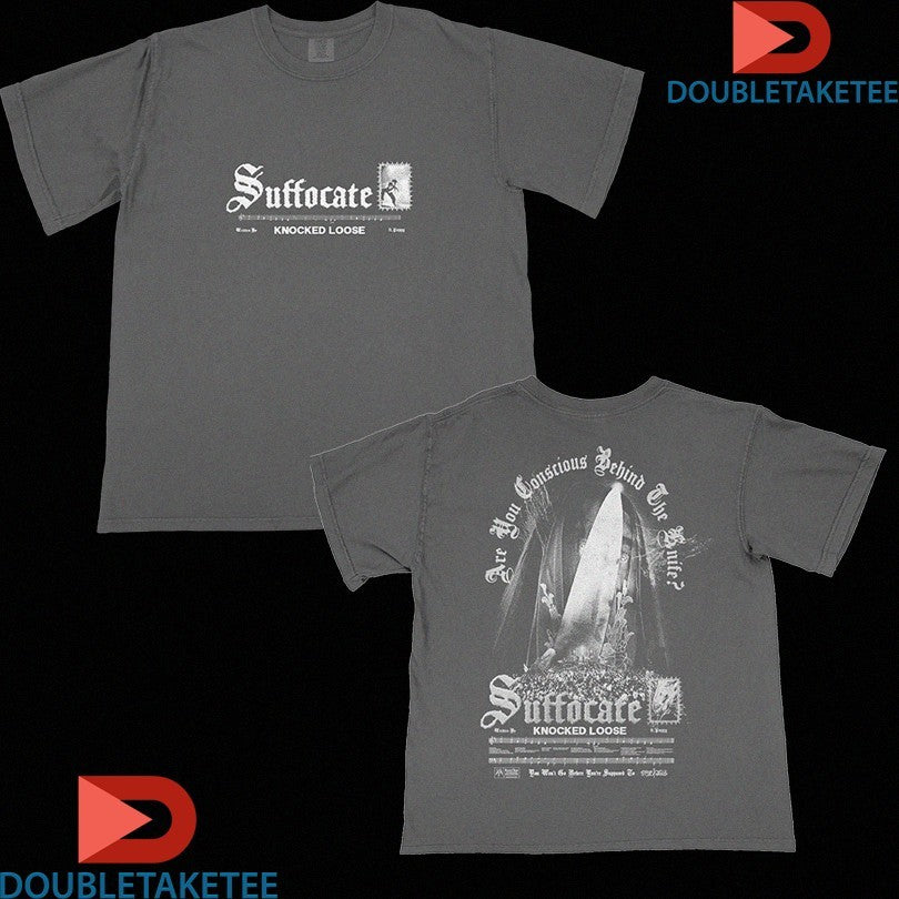 Official Knocked Loose Are You Conscious Behind The Knife Suffocate Shirts