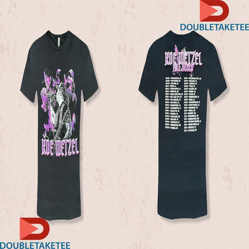 Official Koe Wetzel Fall Tour 2022 Dates Shirts