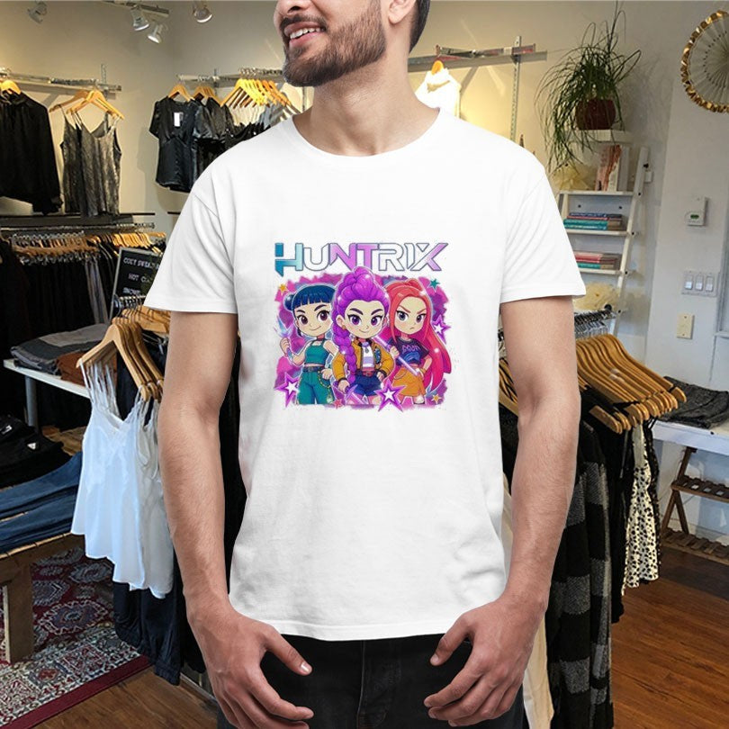 Official Kpop Demon Hunters Huntrix Caricature Shirts