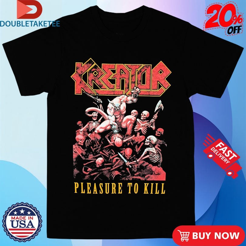 Official Kreator Pleasure To Kill Skeletons Shirts