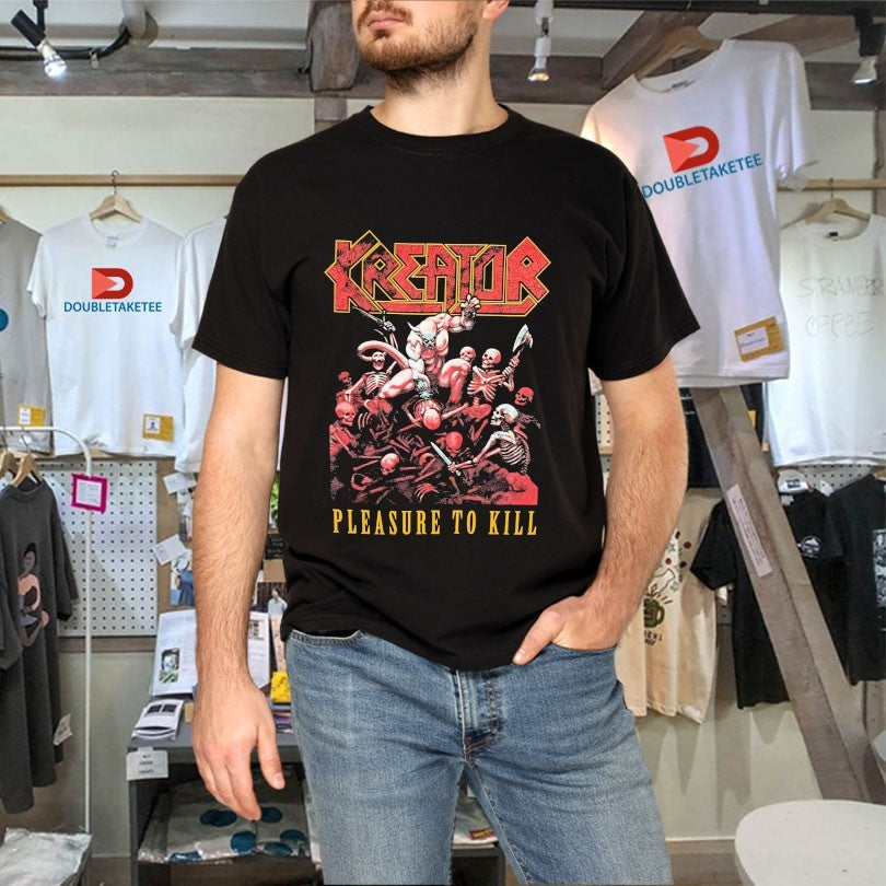 Official Kreator Pleasure To Kill Skeletons Shirts