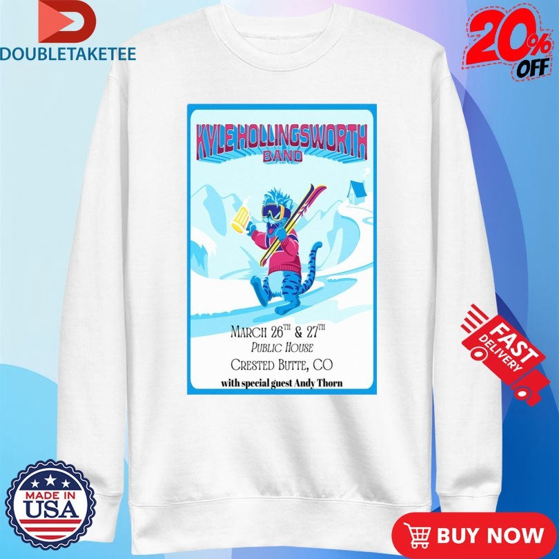 Official Kyle Hollingsworth Band Public House Crested Butte CO Mar 26-27 2026 Shirts
