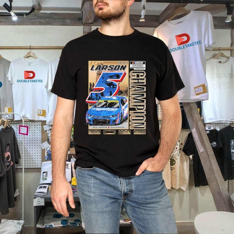 Official Kyle Larson 2X No.5 Nascar Cup Series Champion Shirts