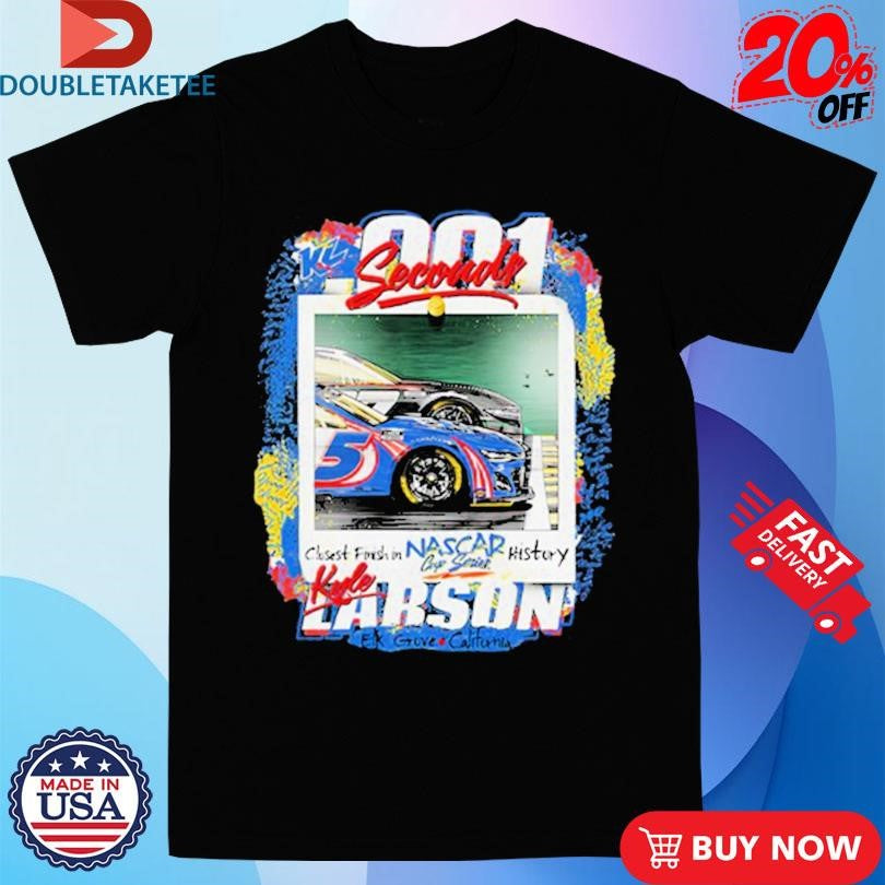 Official Kyle Larson There Is No Place Like Kansas Closest Finish In Nascar History Grove California Shirts