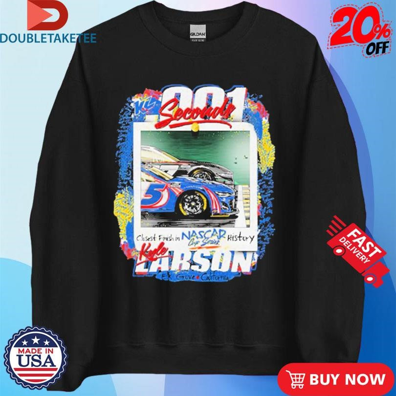 Official Kyle Larson There Is No Place Like Kansas Closest Finish In Nascar History Grove California Shirts