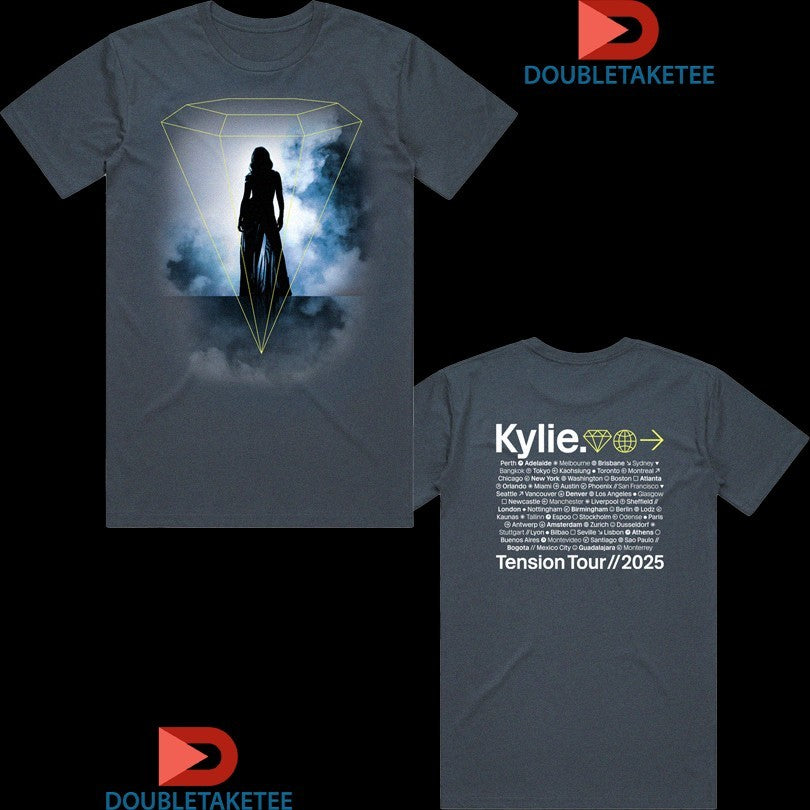 Official Kylie Minogue Tension Tour 2025 Petrol Shirts