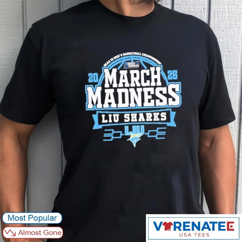 Official LIU Sharks 2026 NCAA DI Men’s Basketball Championship March Madness Bound T-Shirt