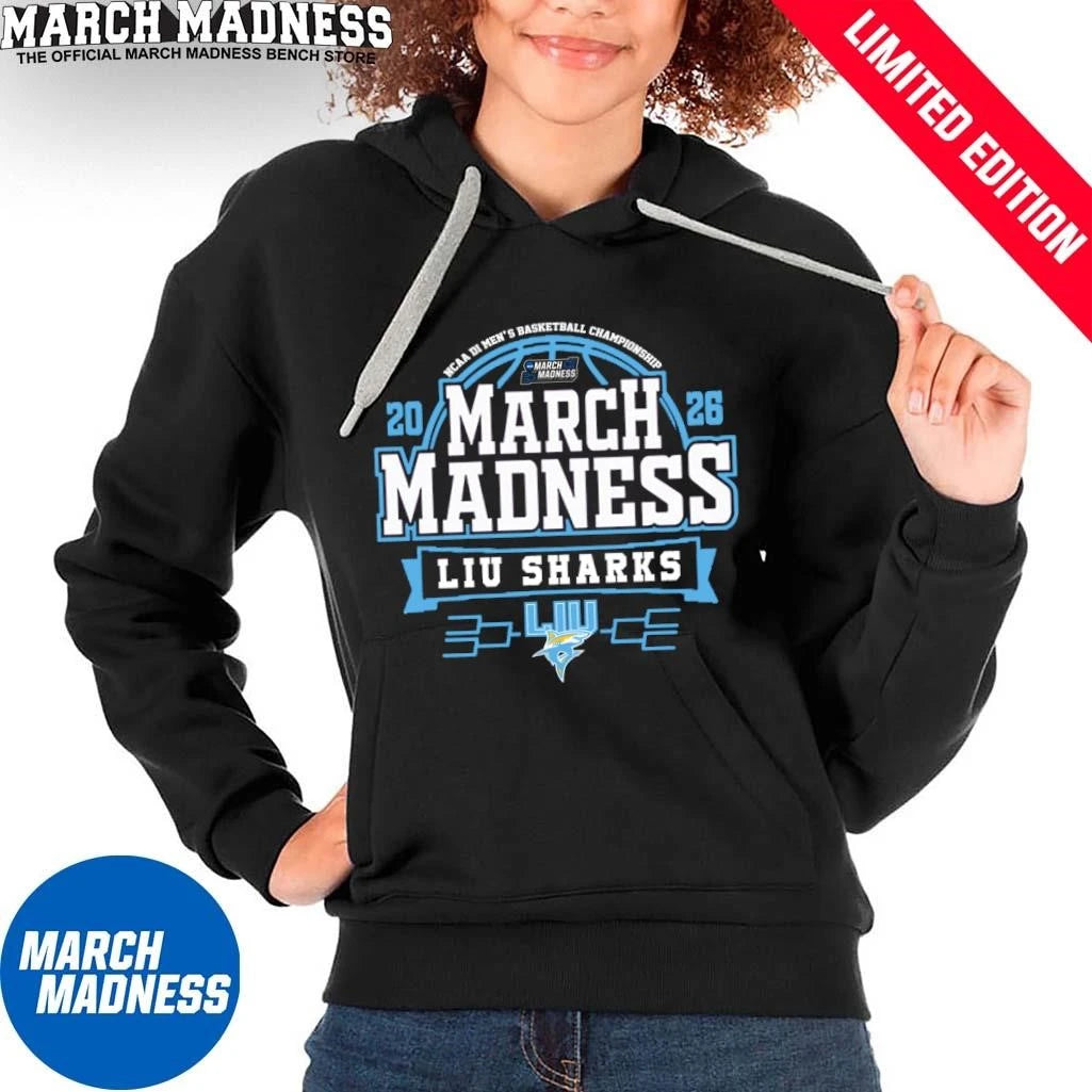 Official LIU Sharks March Madness NCAA Men’s Basketball 2026 T-Shirt