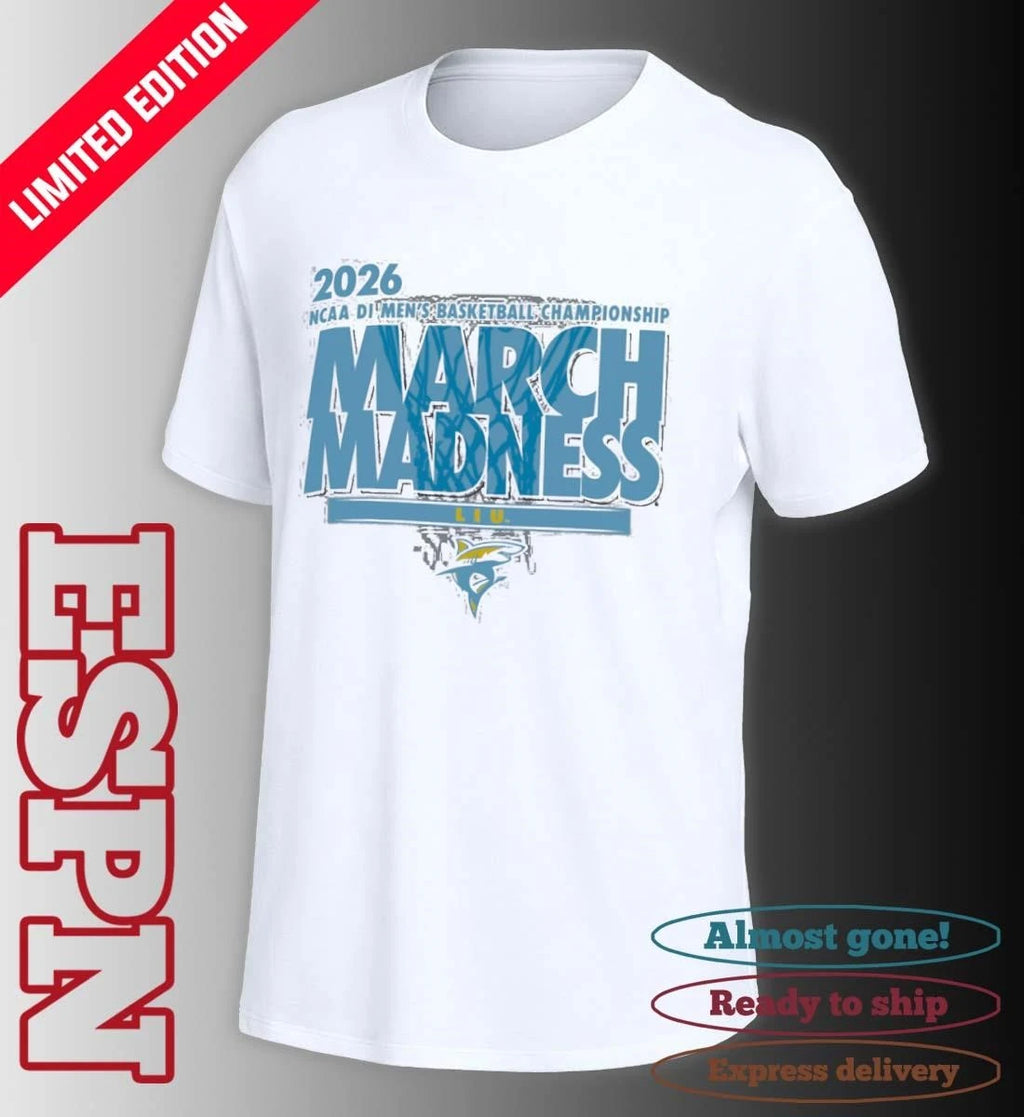 Official LIU Sharks Men’s Basketball Single Team NCAA March Madness Shirt