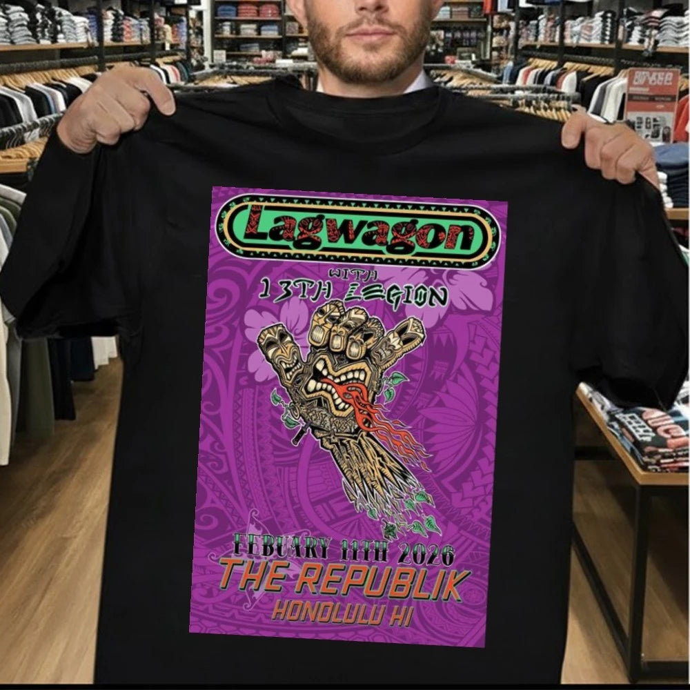 Official Lagwagon Honolulu, HI February 11 2026 Concert Poster Shirt