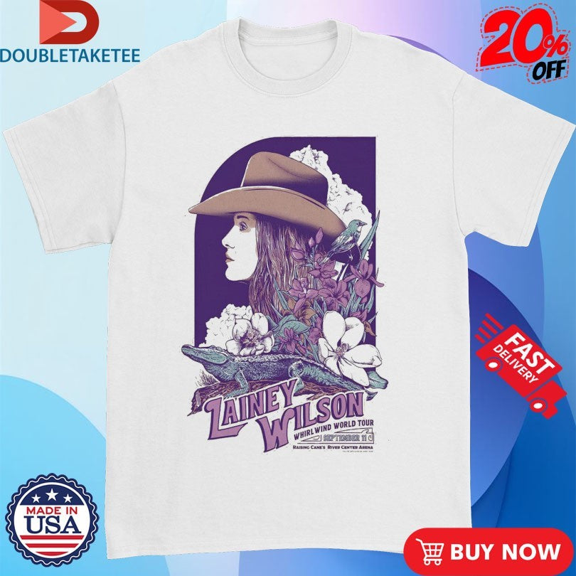 Official Lainey Wilson Baton Rouge, LA Sep 11 Whirl Wind World Tour 2025 Shirts