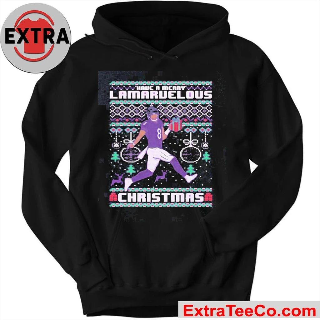 Official Lamar Jackson of the Baltimore Ravens Have a Merry Lamarvelous Christmas Shirt