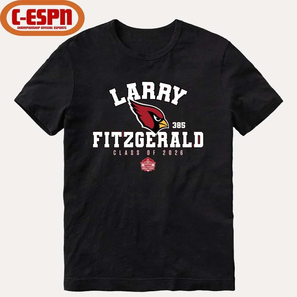 Official Larry Fitzgerald Cardinals Class of 2026 Enshrinee T-Shirt