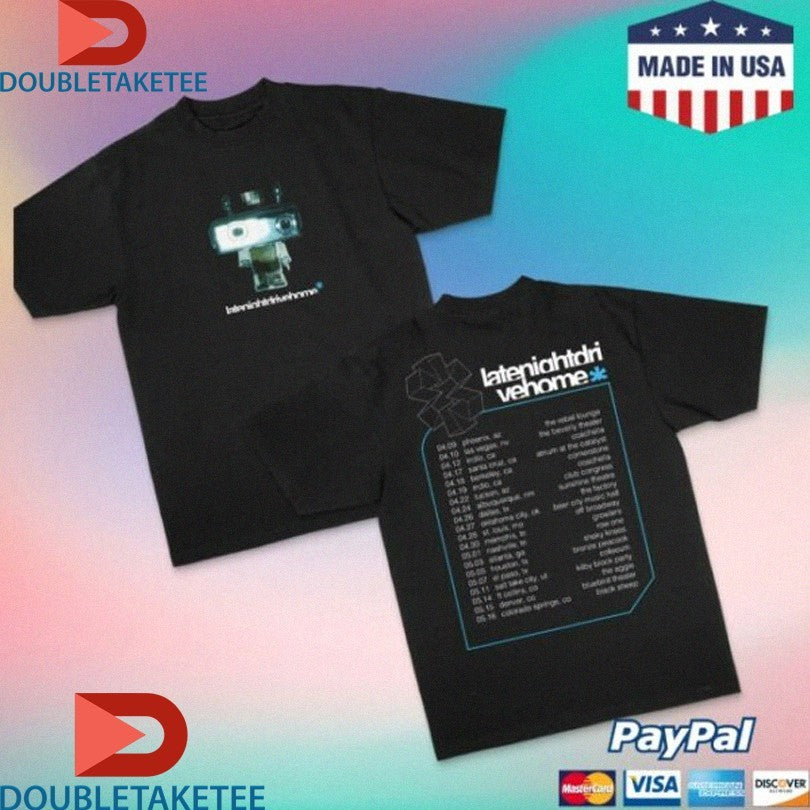 Official Late Night Drive Home Robot Tour 2025 Shirts
