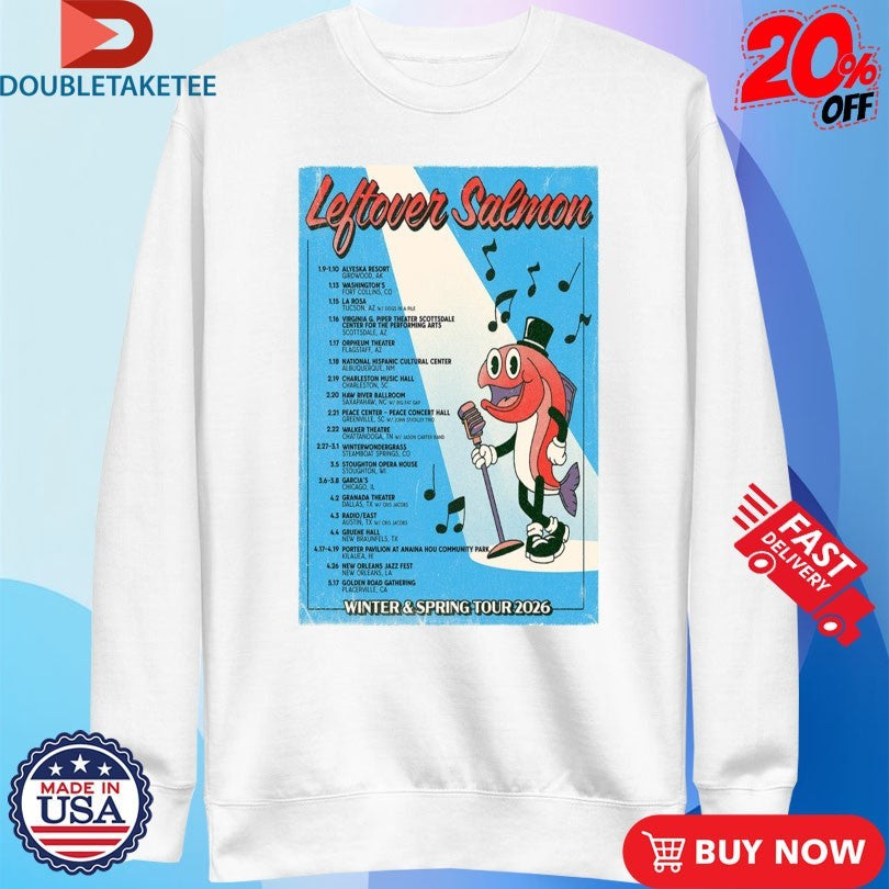 Official Leftover Salmon Winter &amp; Spring Tour 2026 Shirts