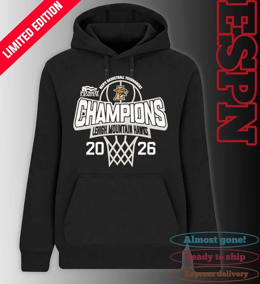 Official Lehigh University 2026 Patriot League Men’s Basketball Tournament Champions T-Shirt