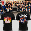 Official Leon Draisaitl Edmonton Oilers 1000 Career NHL Points Signature Two Sided T-Shirt