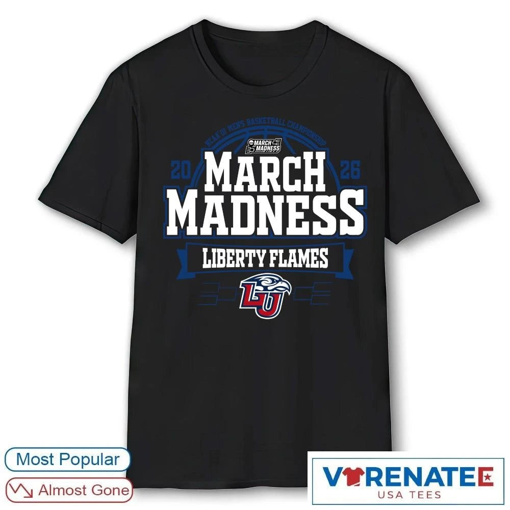 Official Liberty Flames 2026 NCAA DI Men’s Basketball Championship March Madness Bound T-Shirt
