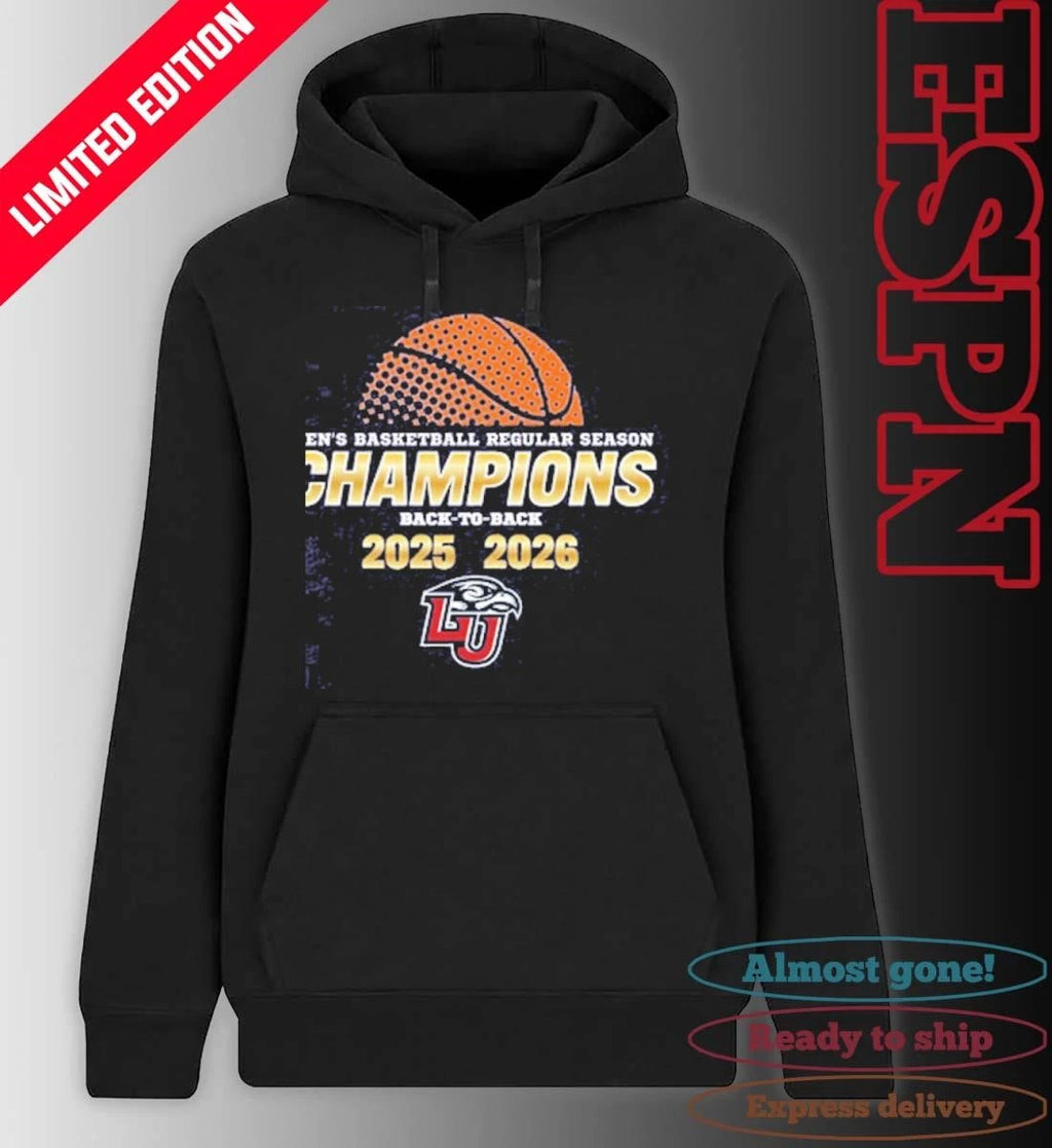 Official Liberty Men’s Basketball C-USA Back to Back Regular Season Champions T-Shirt