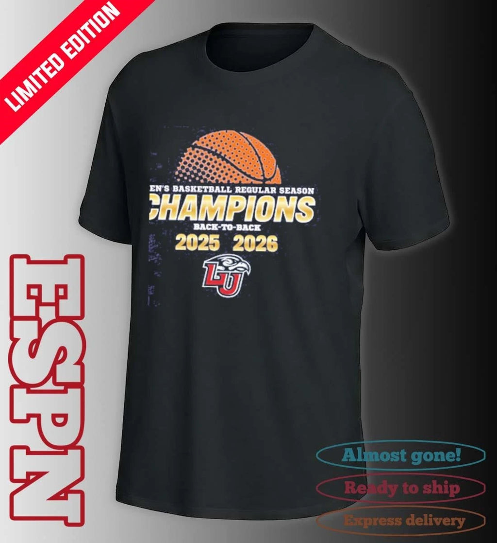 Official Liberty Men’s Basketball C-USA Back to Back Regular Season Champions T-Shirt