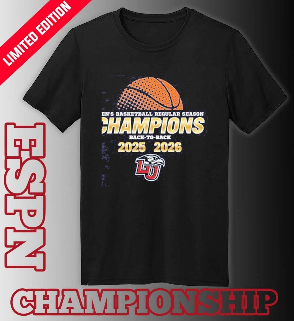 Official Liberty Men’s Basketball C-USA Back to Back Regular Season Champions T-Shirt