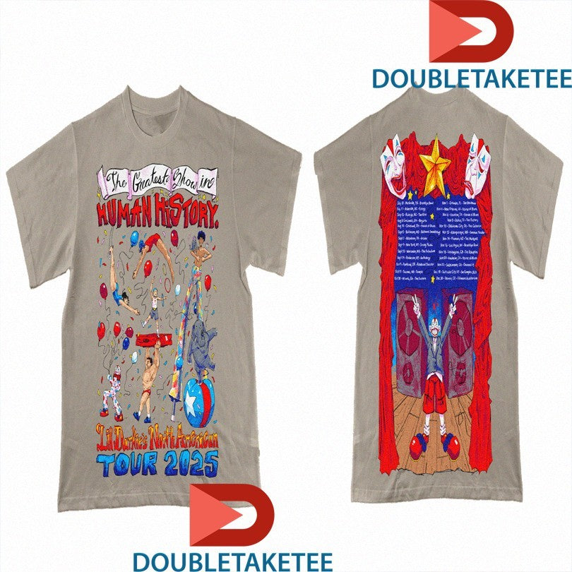 Official Lil Darkie The Greatest Show In Human History Tour 2025 Circus Shirts
