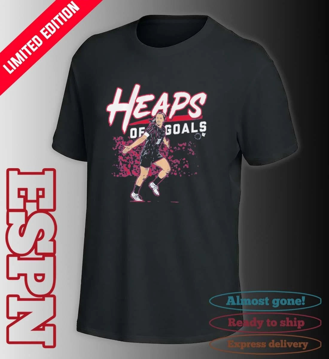 Official Lindsey Heaps Heaps of Goals T-Shirt