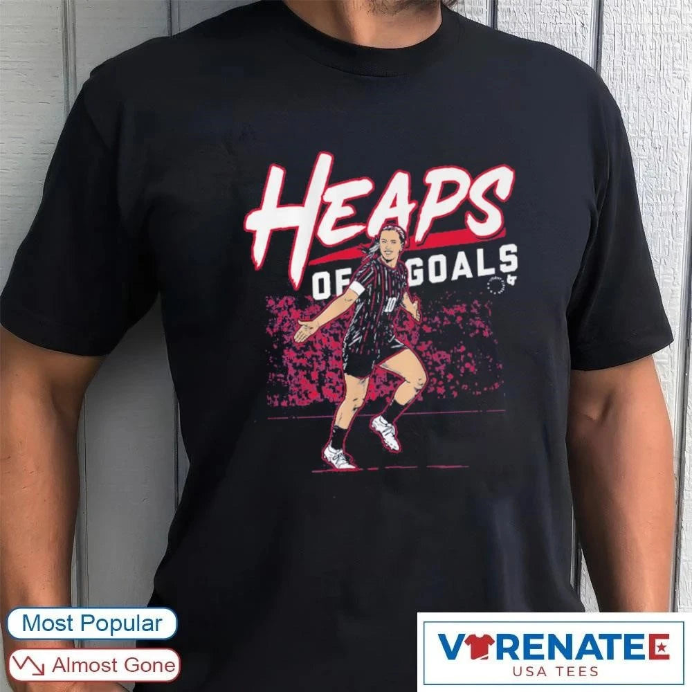 Official Lindsey Heaps Heaps of Goals USA Soccer Team T-Shirt