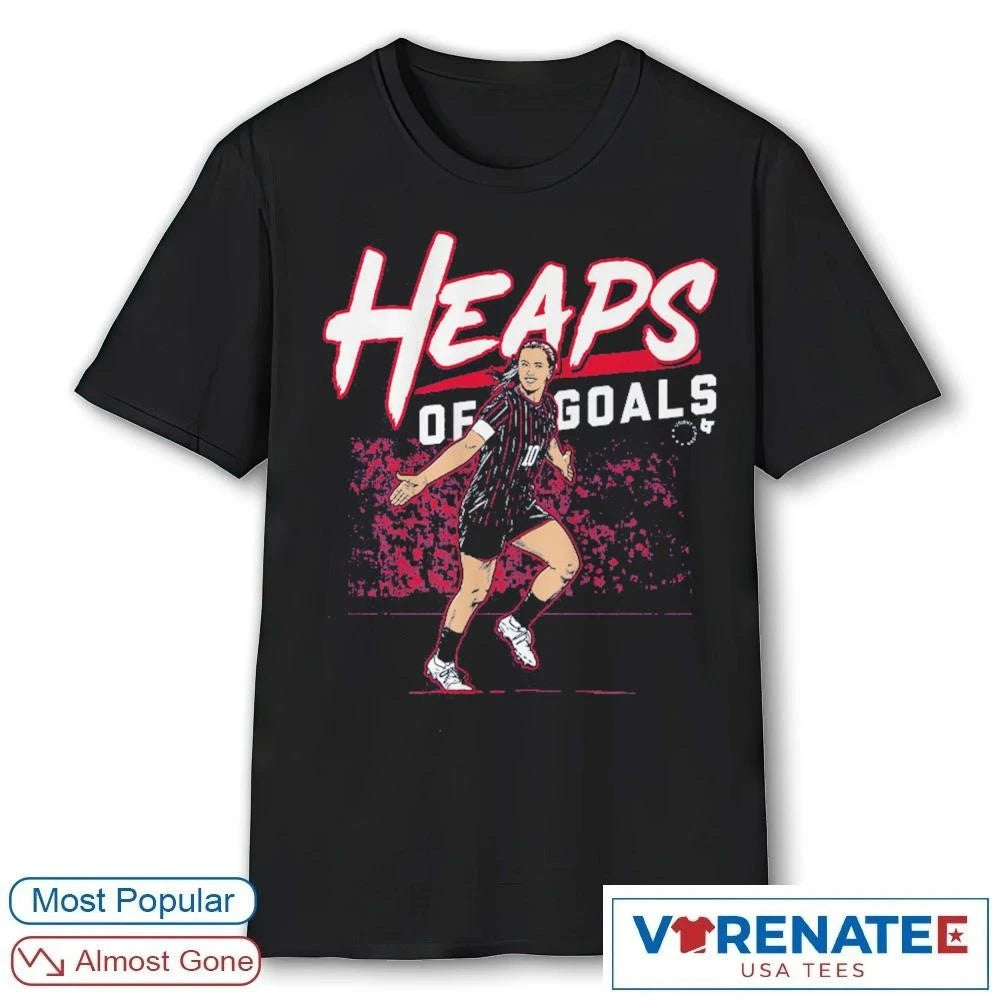 Official Lindsey Heaps Heaps of Goals USA Soccer Team T-Shirt