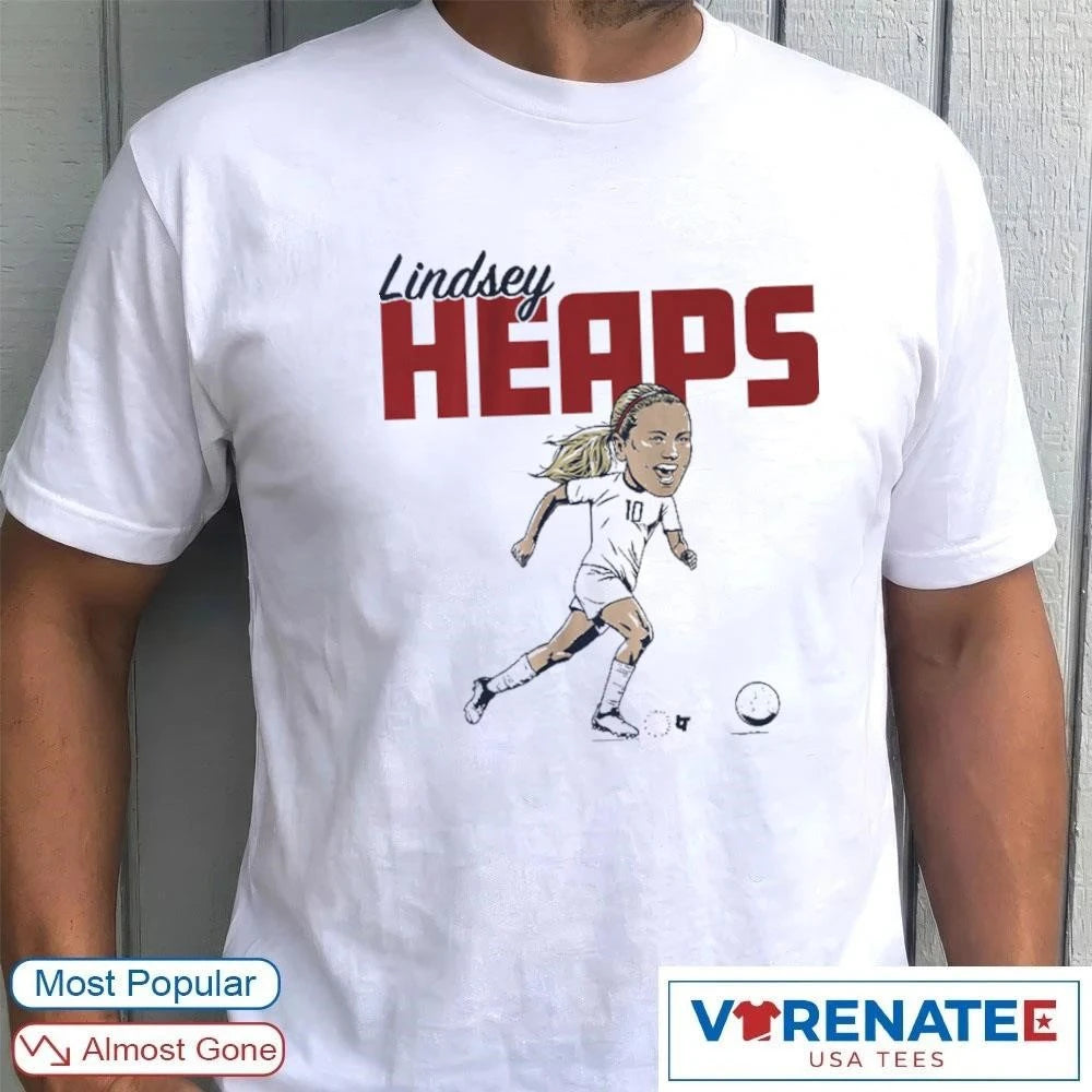 Official Lindsey Heaps USA Soccer Team Caricature T-Shirt