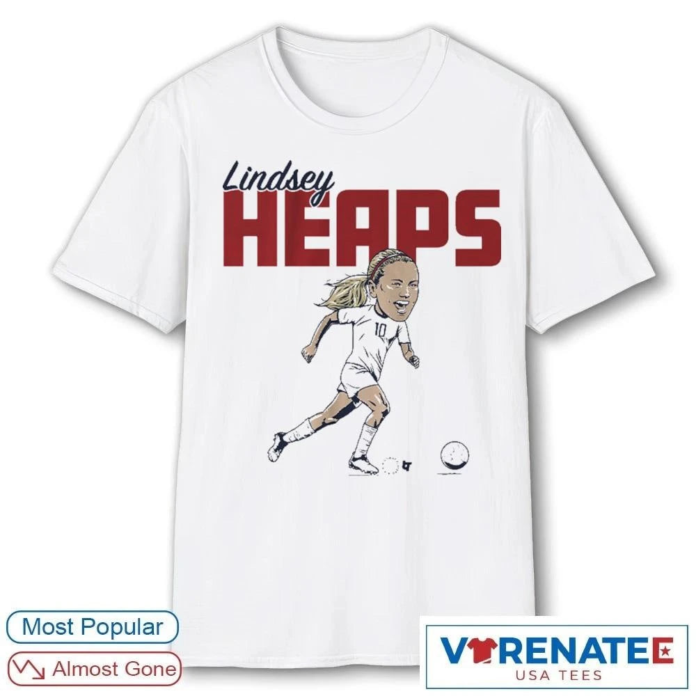 Official Lindsey Heaps USA Soccer Team Caricature T-Shirt