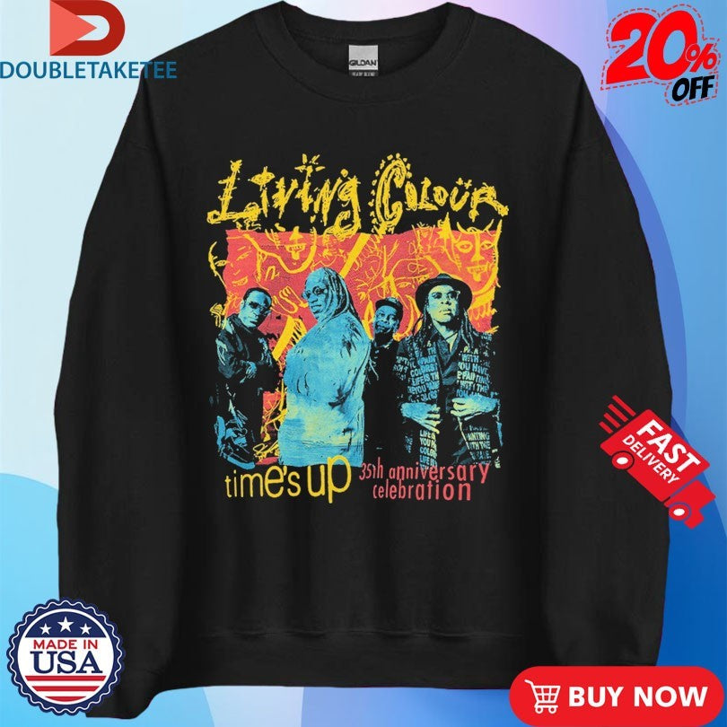 Official Living Colour Time’s Up 35th Anniversary Celebration Shirts