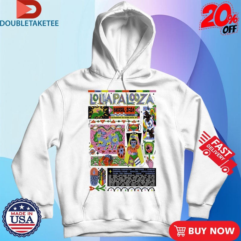 Official Lollapalooza Brasil 3 20-3 22 2026 Autódromo De Interlagos São Paulo Brazil Shirts