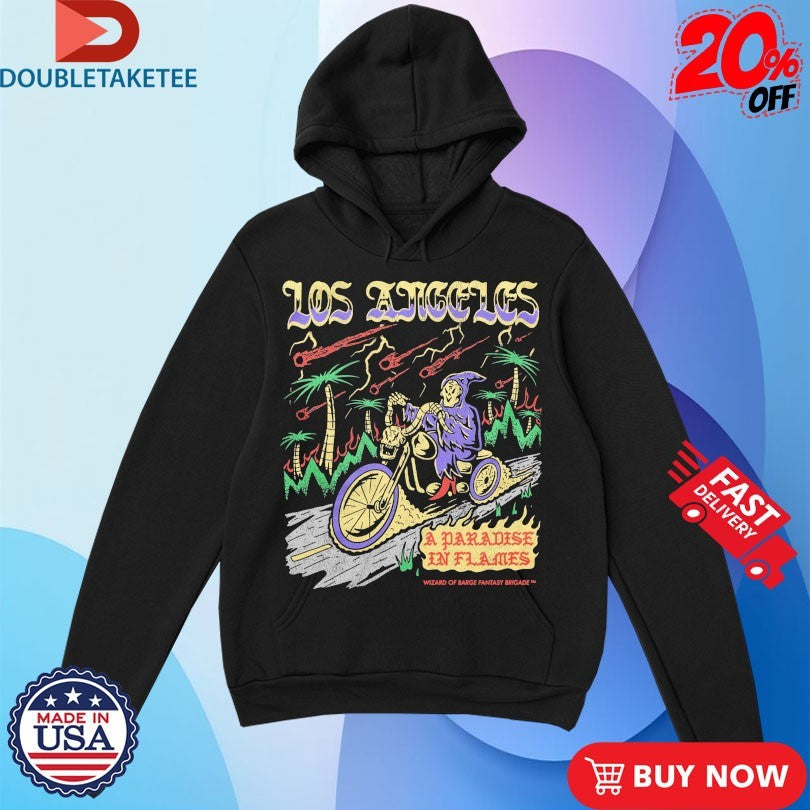 Official Los Angeles A Paradise In Flames Wizard Of Barge Fantasy Brigade Shirts