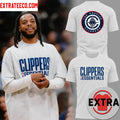Official Los Angeles Clippers Essentials 2026 Logo Two Sided Hoodie T-Shirt