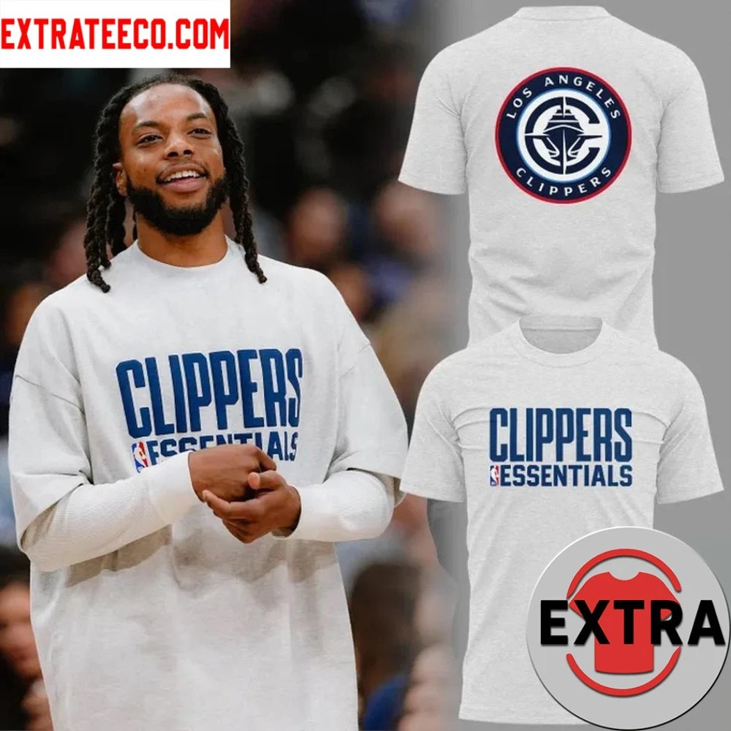 Official Los Angeles Clippers Essentials 2026 Logo Two Sided Hoodie T-Shirt