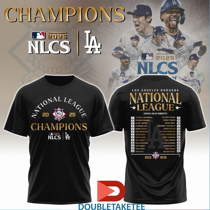 Official Los Angeles Dodgers 2025 National League Champions World Series Shirts