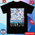 Official Los Angeles Dodgers Back 2 Back National League MLB Champions 2024 2025 Players Signatures Shirts