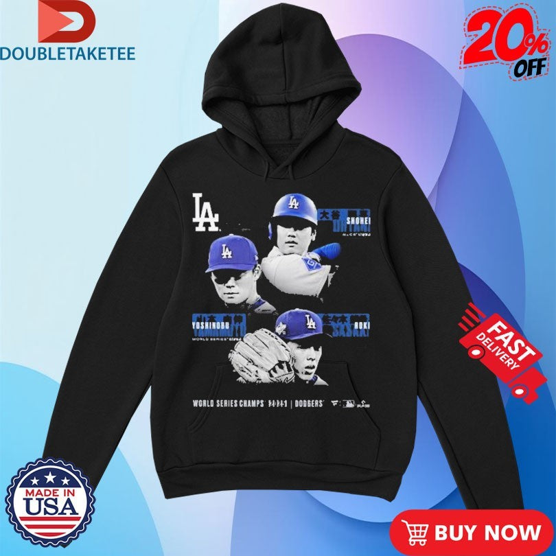 Official Los Angeles Dodgers Shohei Ohtani Yoshinobu Yamamoto &amp; Roki Sasaki 2025 World Series Champions Shirts