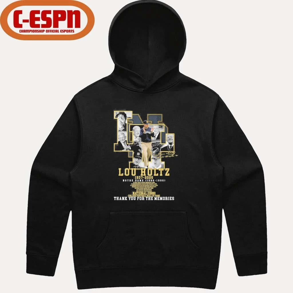 Official Lou Holtz 1937-2026 Notre Dame 1986-1996 Shirt